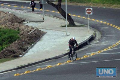 Levantaron tramo de bicisenda