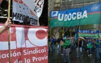 Contin�an los conflictos gremiales en la Provincia: Protesta de Udocba y Cicop