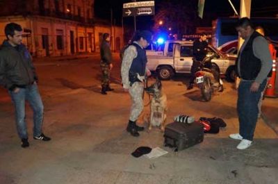 Encuentran casi 2 kilos de marihuana en un operativo de control antidroga 
