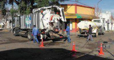 Realizan la desobstrucci�n cloacal en la red troncal