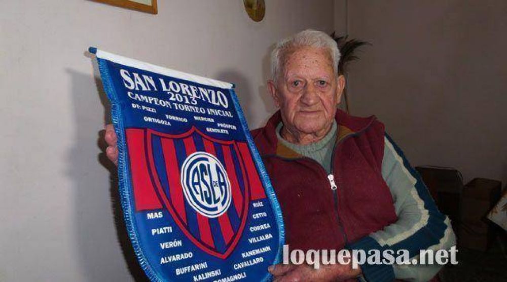El hincha de San Lorenzo m�s longevo tiene 102 a�os y es marplatense