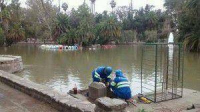 Isa asegur� que la limpieza del lago del Parque no afectar� a los animales