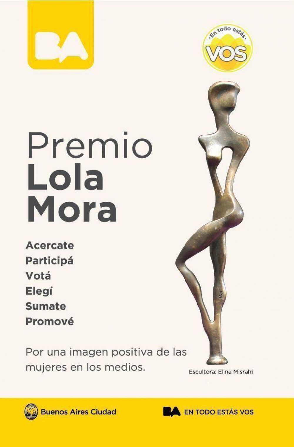 El Gobierno de la Ciudad invita a votar por una imagen positiva de las mujeres en los medios