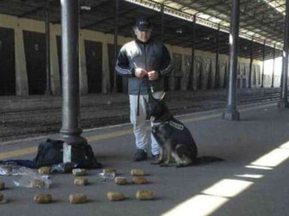 Hallan 8 kilos de coca�na en la mochila de un joven en Rosario Norte