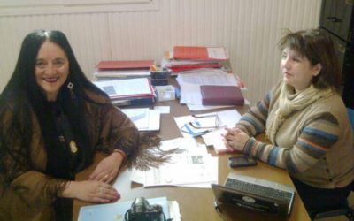 Cristina Coria recibi� a la tradicionalista Nora Abrego
