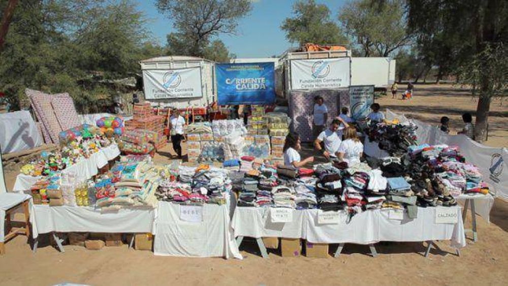 Llevaron 70 toneladas de donaciones en cruzada en El Impenetrable