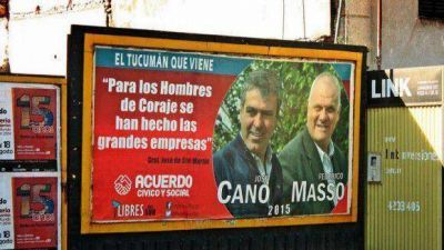Cano y Masso empapelaron la ciudad
