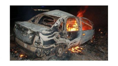 Choque e incendio con dos v�ctimas fatales