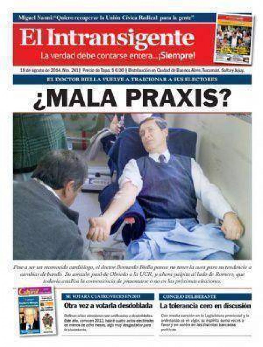 Mala Praxis: Bernardo Biella vuelve a traicionar a sus electores