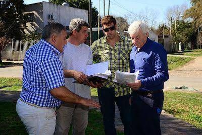 El senador Roque Cariglino visit� la obra de la calle Sirio