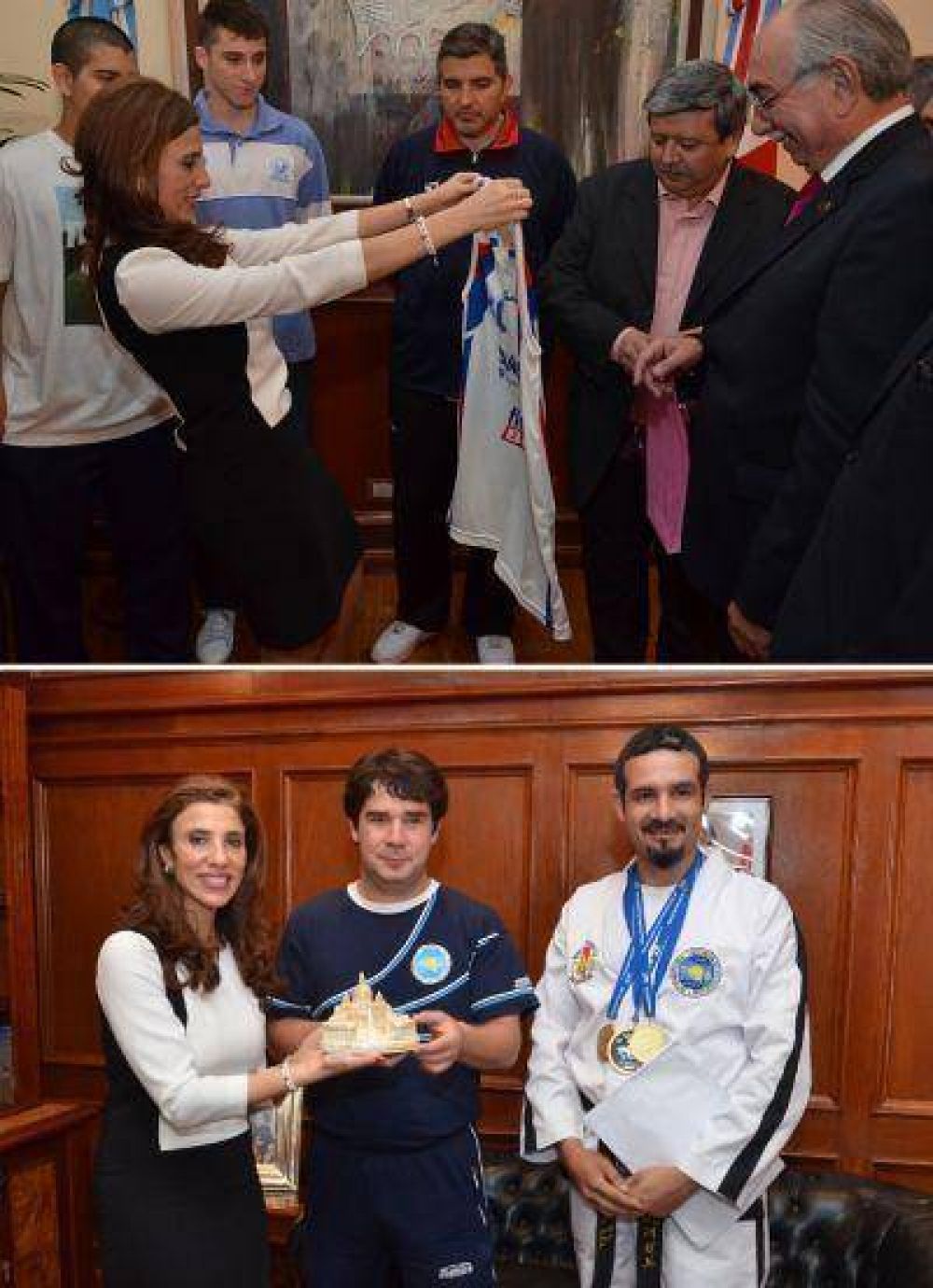 La Gobernadora recibi� a distintos deportistas que representaron a la provincia