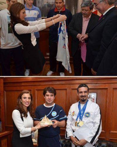 La Gobernadora recibi� a distintos deportistas que representaron a la provincia