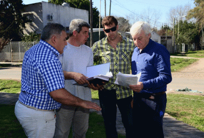Roque visit� la obra de la calle Sirio