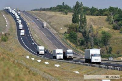 El convoy enviado a Ucrania cumpli� con la entrega de ayuda humanitaria
