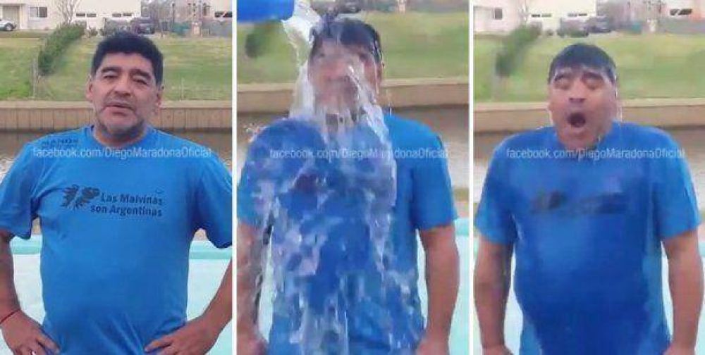 Diego Maradona se sum� al #IceBucketChallenge y nomin� a Julia Roberts