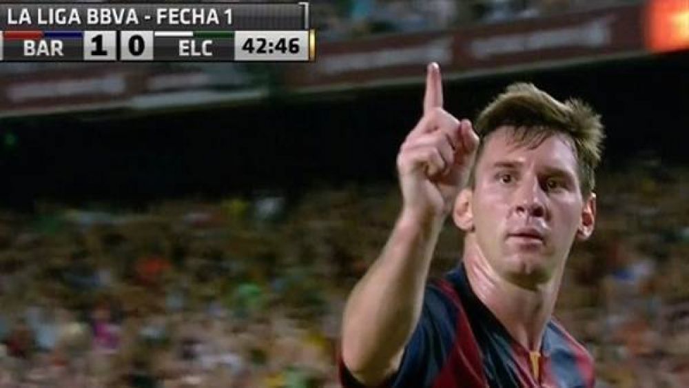 Messi marc un doblete y Barcelona gole a Elche
