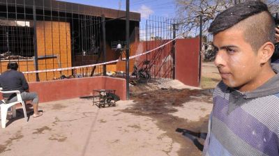 Sacaron del fuego a mujer embarazada y a tres ni�os