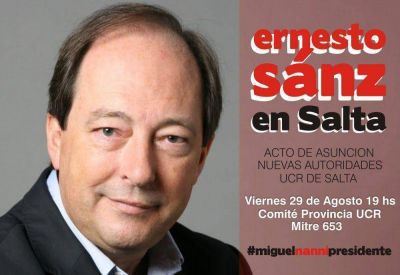 Ernesto Sanz estar� en la asunci�n de las nuevas autoridades de la UCR salte�a