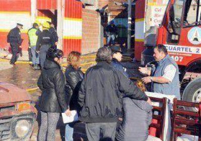 Tres ni�os a salvo de un incendio 