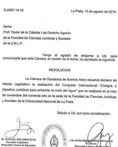 Proyecto Presentado por el Diputado H�ctor Gay