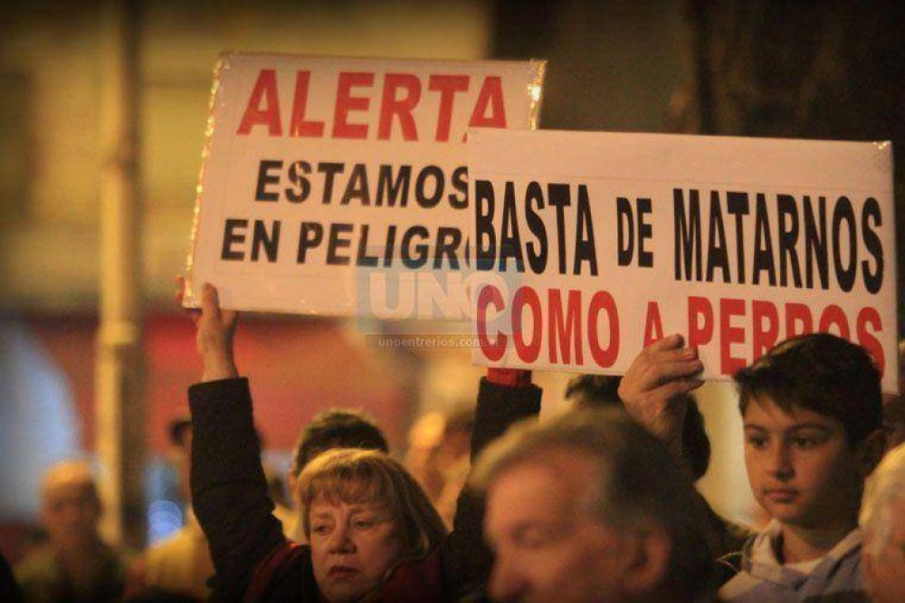 Un centenar de autoconvocados pidi� justicia y seguridad frente a Tribunales