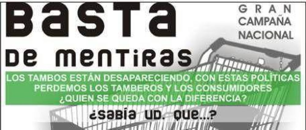 Tamberos protestan con folletos