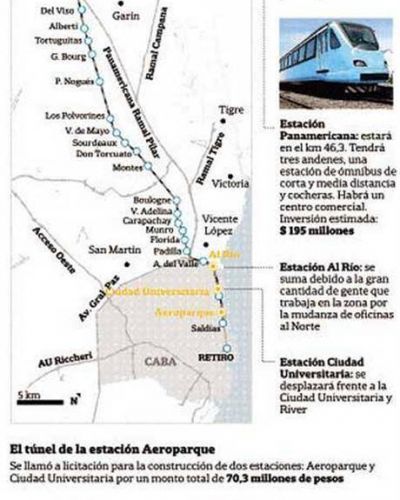 Prometen para fin de a�o la apertura de la estaci�n de tren Aeroparque