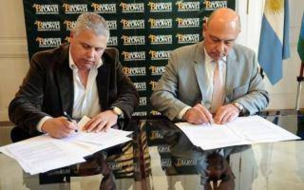 Almirante Brown firm� la adhesi�n a la Polic�a Local