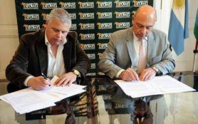 Almirante Brown firm� la adhesi�n a la Polic�a Local