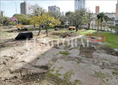 Parque Alberdi: comienzan las excavaciones en el terreno
