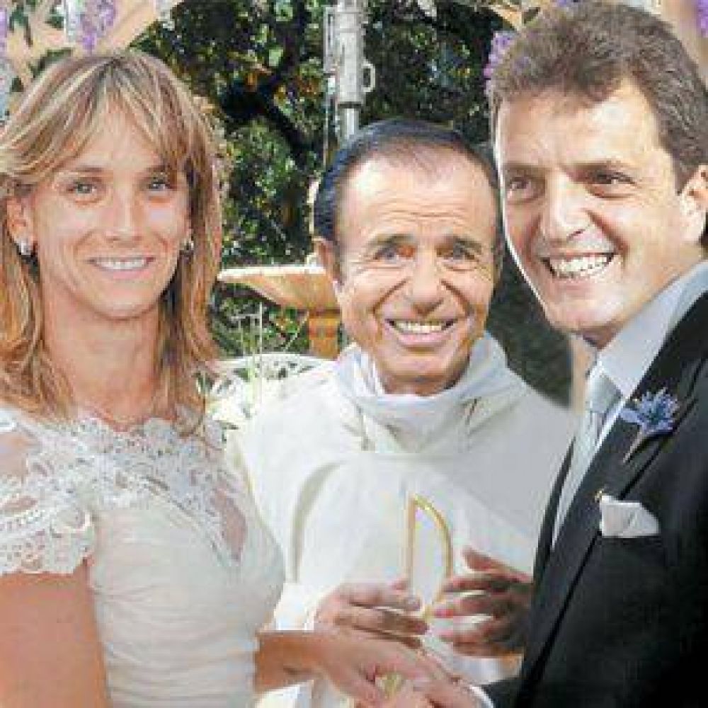 Sergio Massa tuvo a Menem como testigo de casamiento