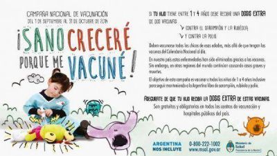 Comienza la Campa�a Nacional de Vacunaci�n contra el sarampi�n, la rub�ola y la polio