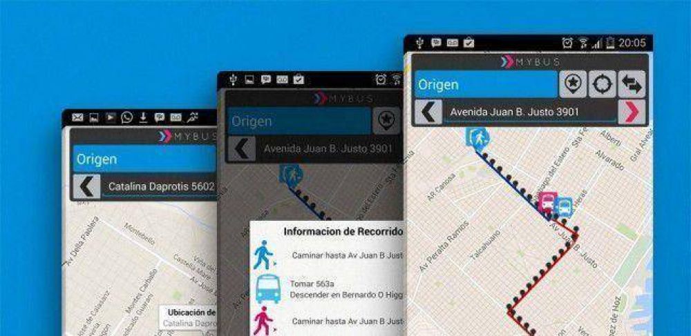 Con MYBUS tenes todos los recorridos de los colectivos en tu celular