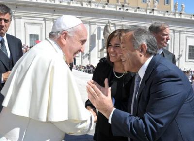 Adolfo Rodr�guez Sa� y Claudio Poggi visitaron al Papa en el Vaticano