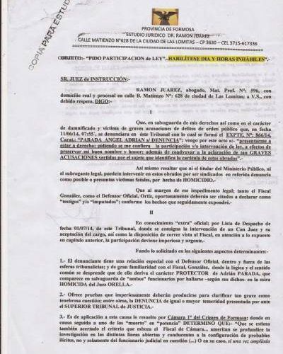 MAFIAS JUDICIALES: El Juez de Las Lomitas Francisco Orella est� acusado junto a su hijo de intento de Homicidio