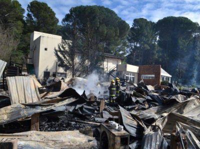 Un Restaurante desapareci� tras un incendio en Villa Ventana