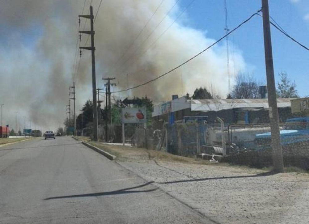 Tres familias fueron evacuadas por un incendio en Villa Mercedes