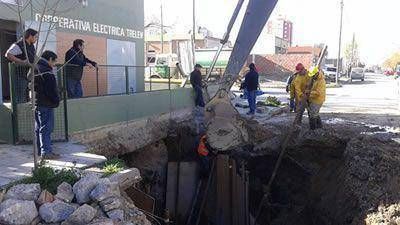 Se realizan obras de recambio en la Planta de Bombeo cloacal Cambrin