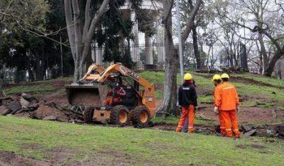 Avanzan las obras en el Parque Lezama