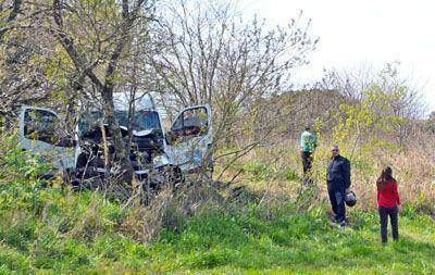Una combi con once pasajeros se despist� y choc� en la ruta N� 8