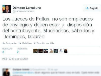 A pedido de Larraburu: el Juzgado de Faltas estar� abierto los fines de semana