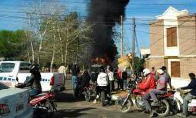 Se incendi� completamente colectivo de la empresa Transporte Olta