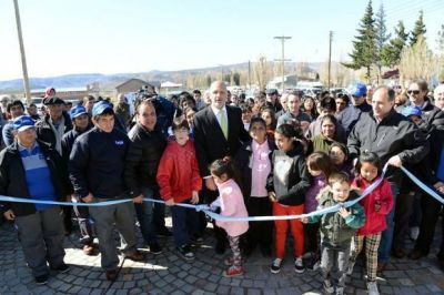 Buzzi inaugur� la primera estaci�n de servicio de Gualjaina
