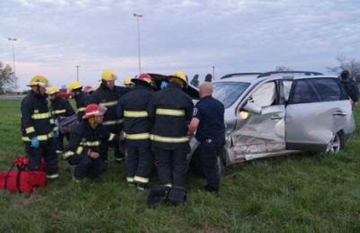 Varios lesionados en un violento accidente en rutas 51 y 30 