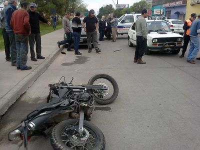 Accidente de un motociclista