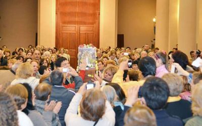 La imagen de la Virgen de Luj�n lleg� a la Bas�lica