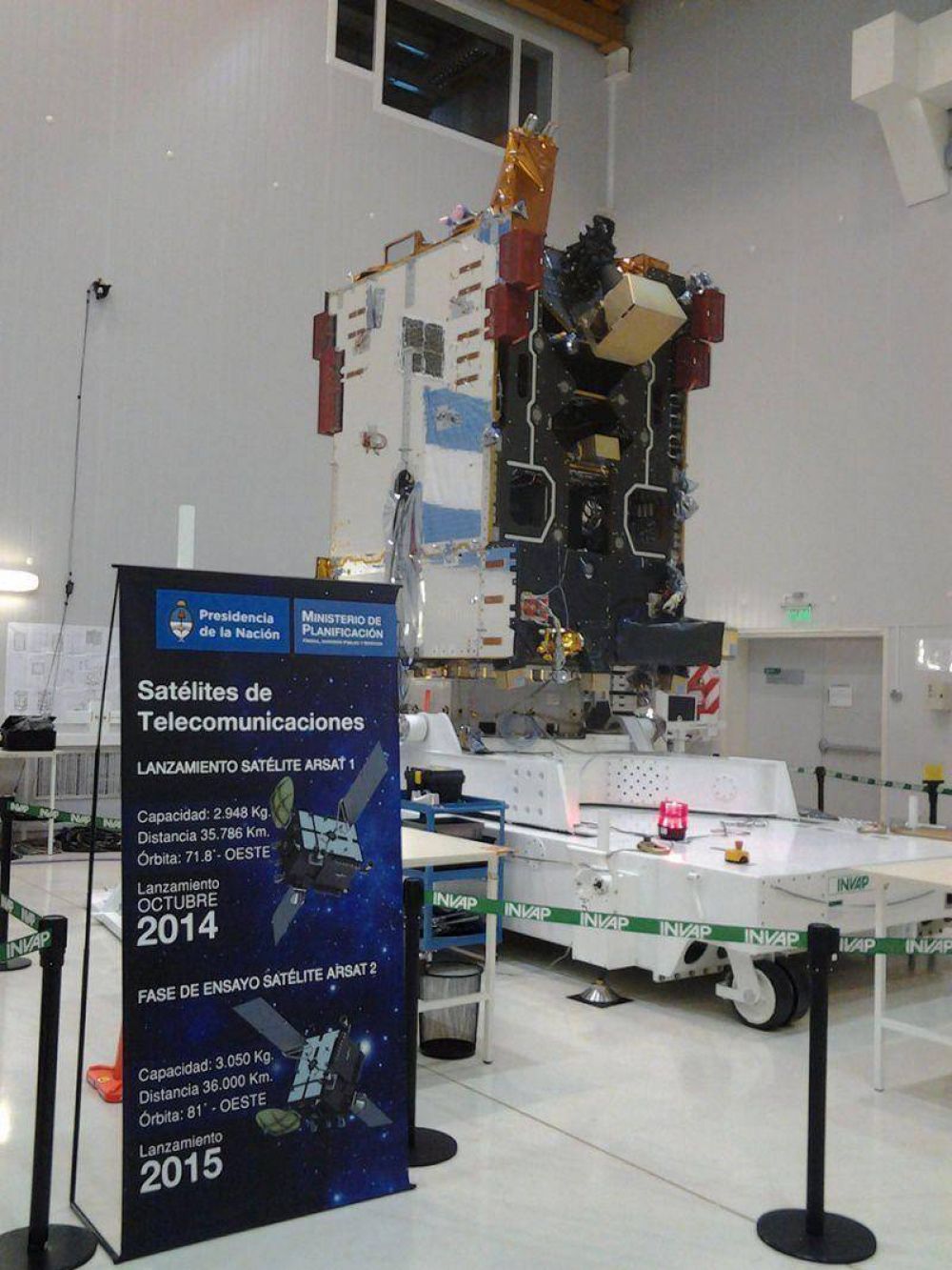 INVAP ya est haciendo ensayos con otro satlite: el ARSAT 2 que ser lanzado en 2015