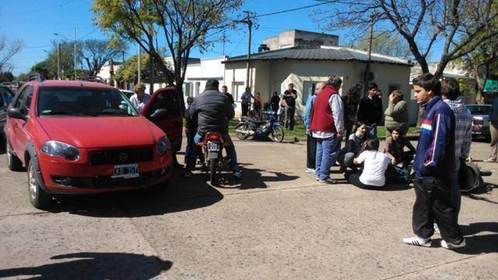 Una mujer accidentada por un choque en Quiroga y Avellaneda