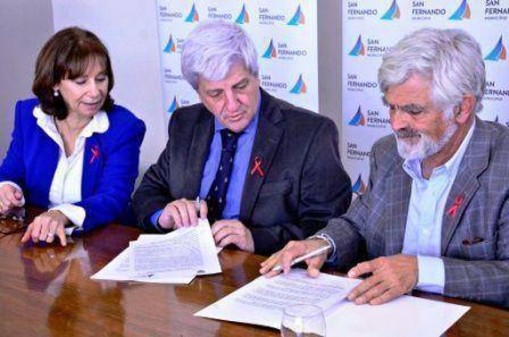 El Municipio de San Fernando firm� un convenio con la Fundaci�n Hu�sped para trabajar contra el SIDA 