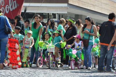 En la Tricicleteada de la #Revoluci�nVerde, los m�s peque�os fueron los protagonistas